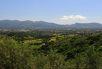 Un panorama delle colline